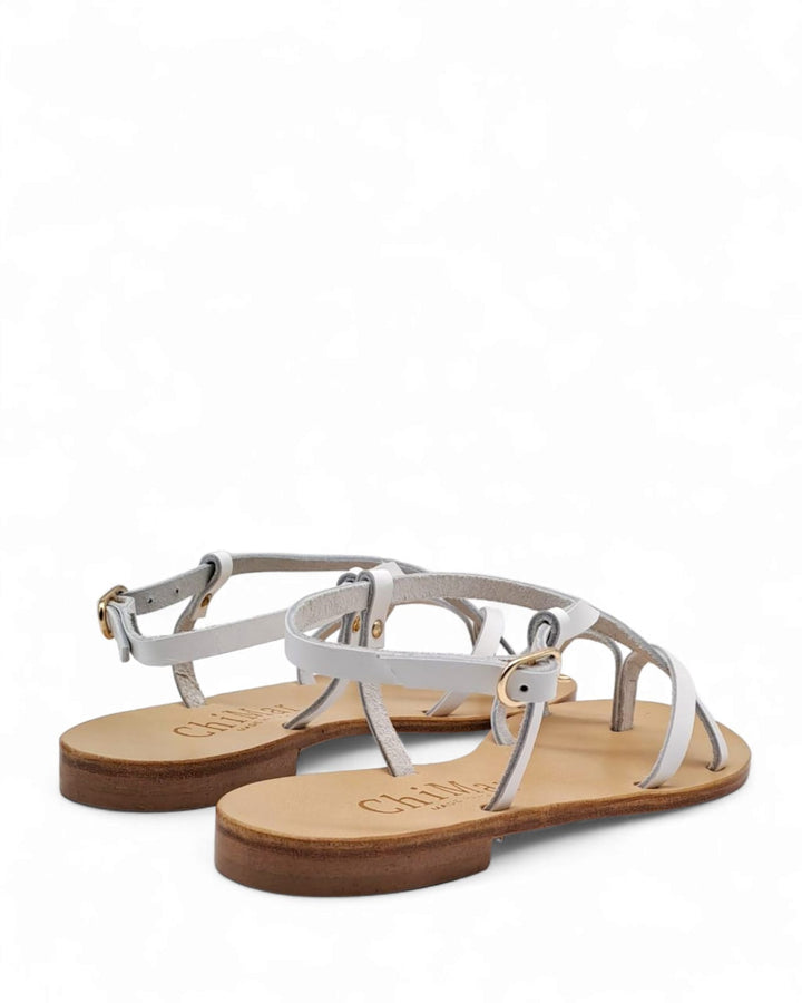 Sandalo Onda Ragno  Vacchetta bianco