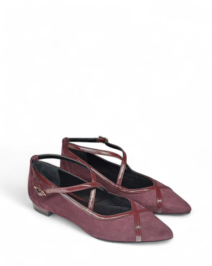 Ballerina  Cortina  Camoscio Vino