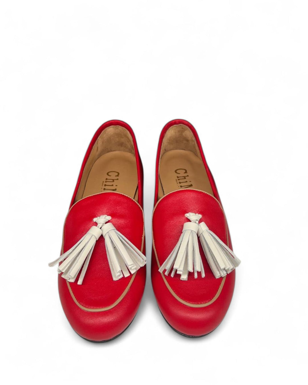 Mocassino Nappine Nappa Rosso