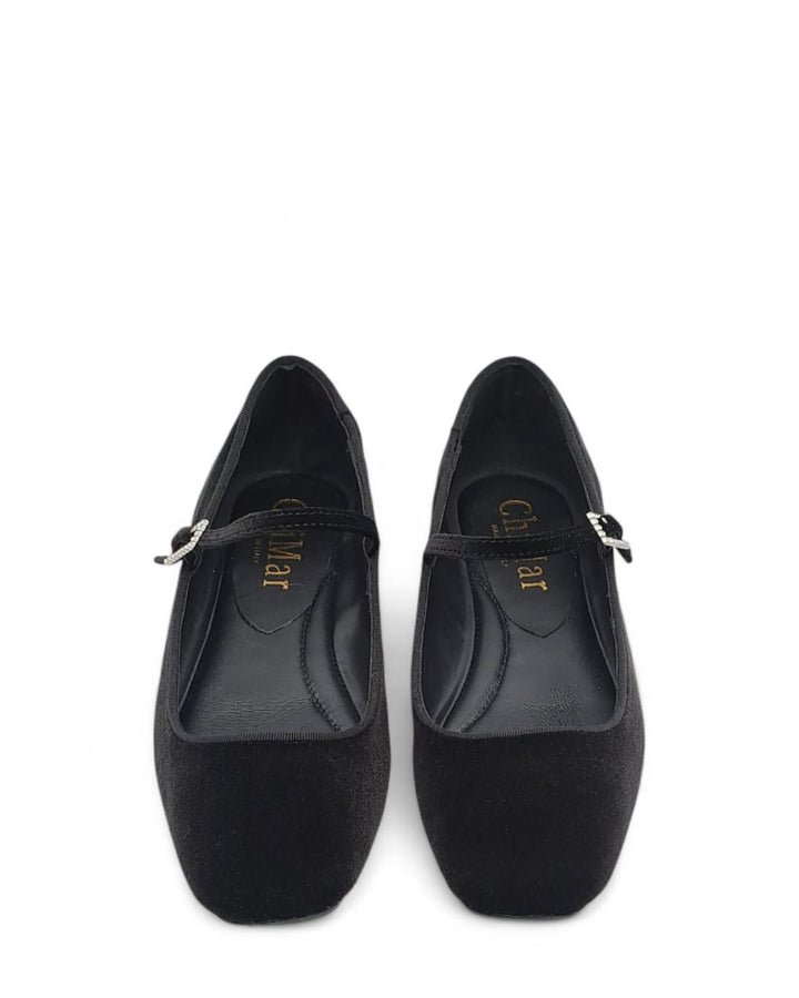 Mary Jane Silvia Velluto Nero