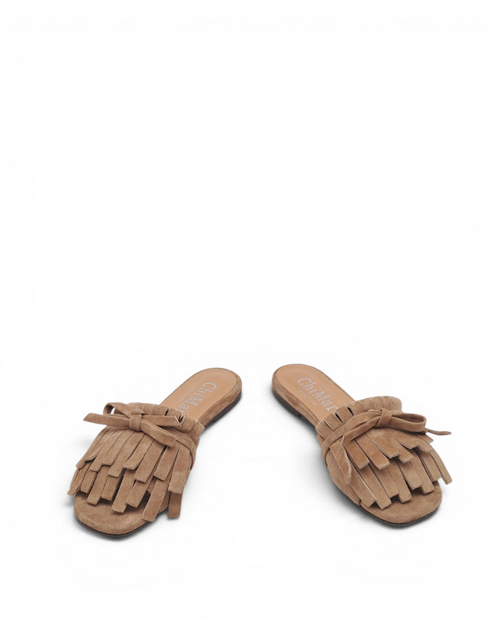 Suede Leather Fringe Sandal