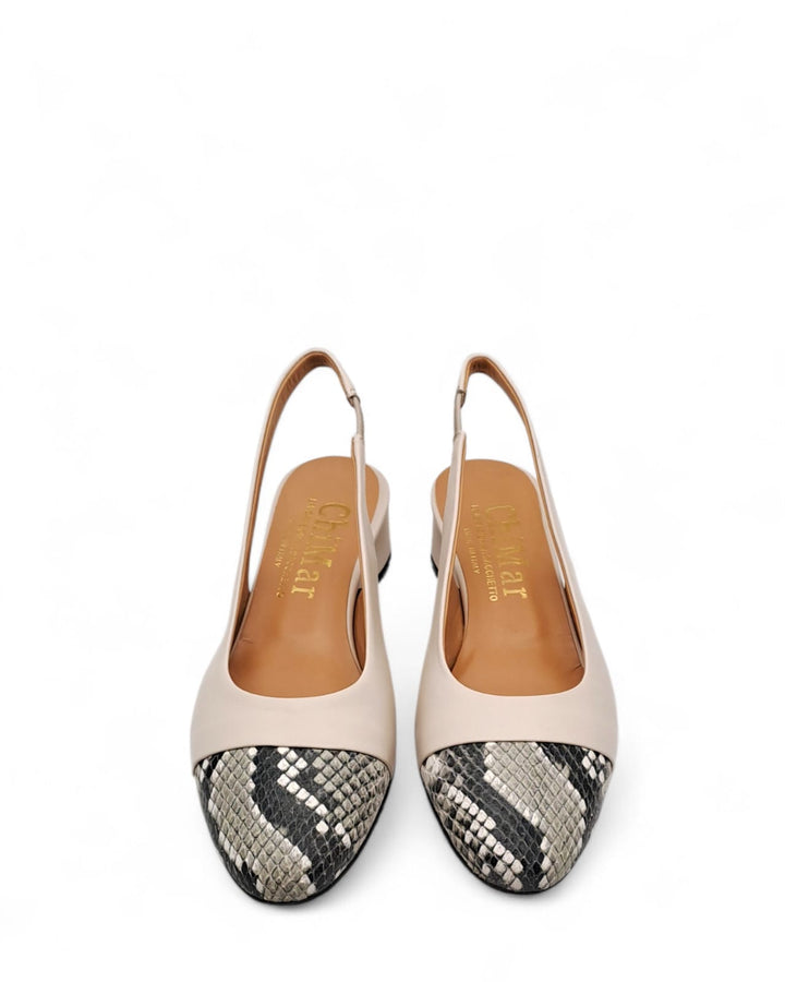 Slingback  Elvira Pitone Pure  / Nappa Milk