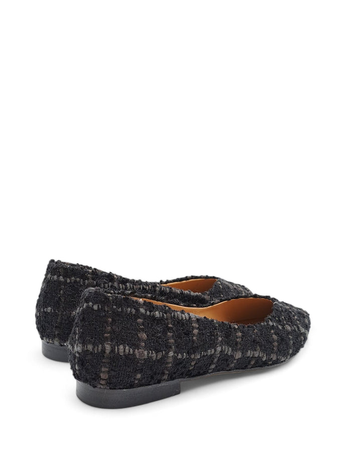 Ballerina V  Tessuto Boucle Nero