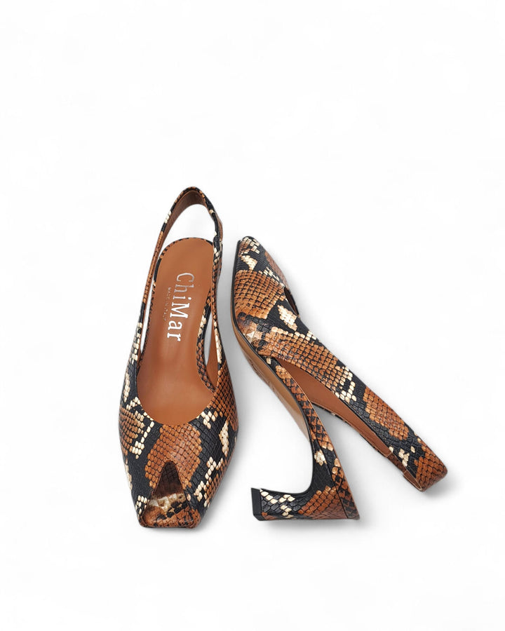 Slingback Loredana Pitone Cuoio