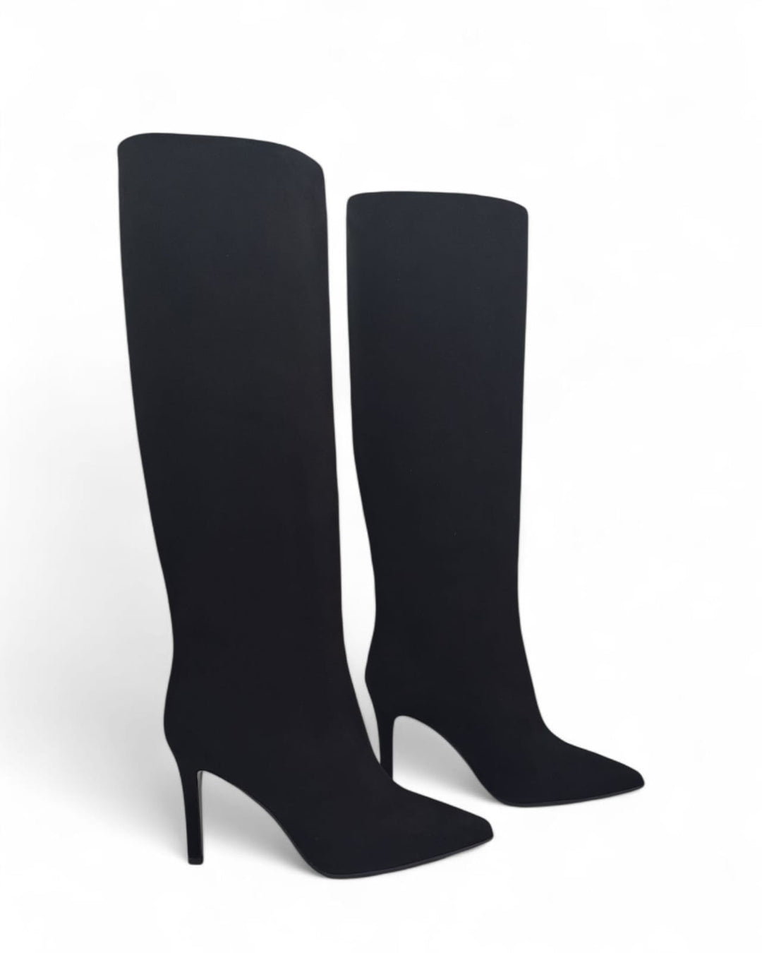 Stivali tubolare Giulia Camoscio  Nero