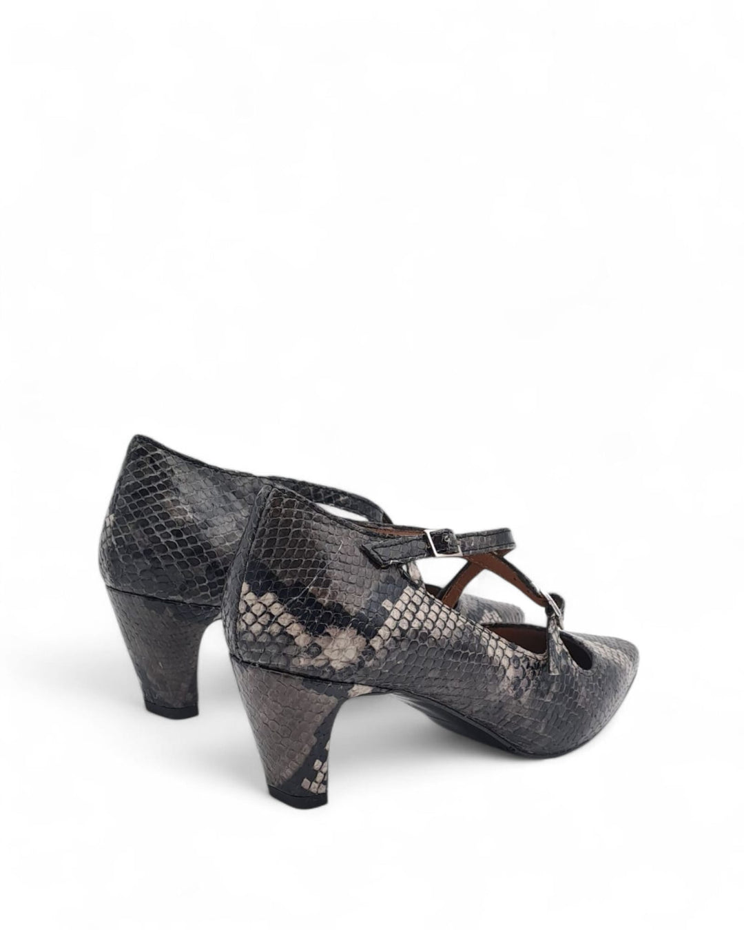 Décolleté Letizia Incrocio Pitone Grey