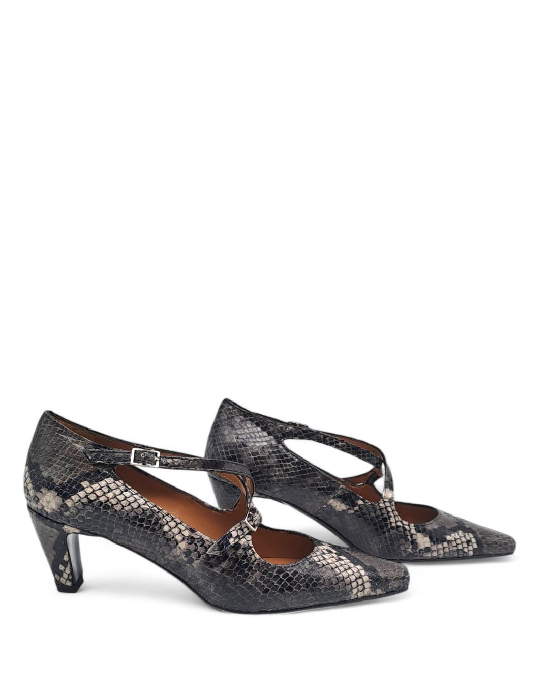 Décolleté Letizia Incrocio Pitone Grey