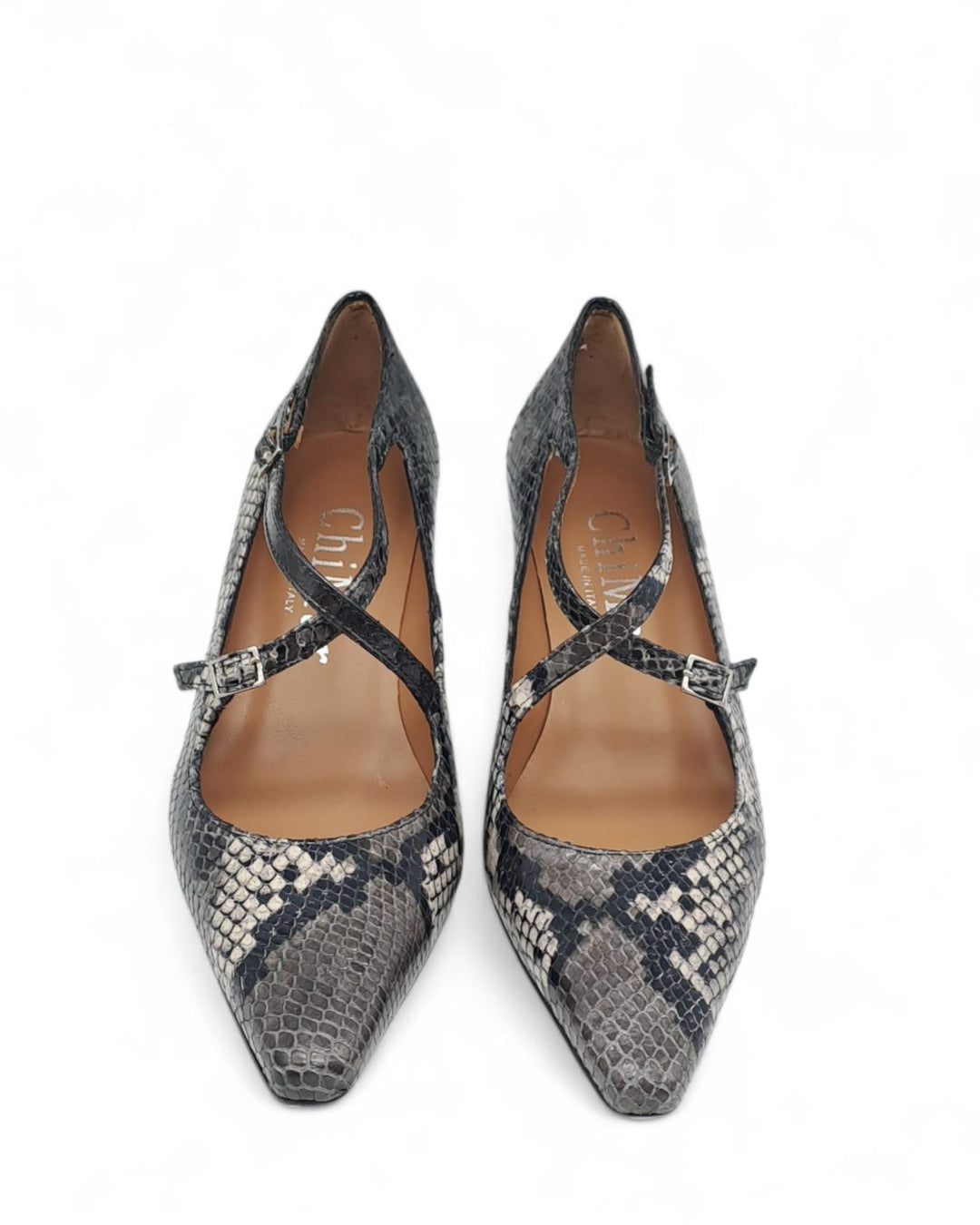 Décolleté Letizia Incrocio Pitone Grey