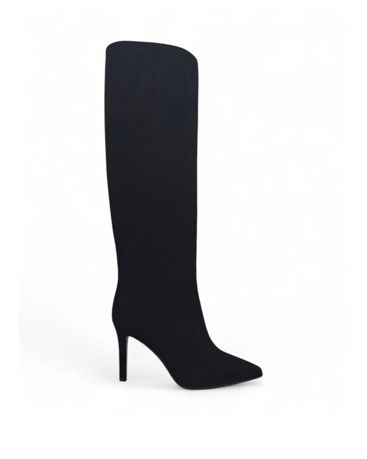Stivali tubolare Giulia Camoscio  Nero