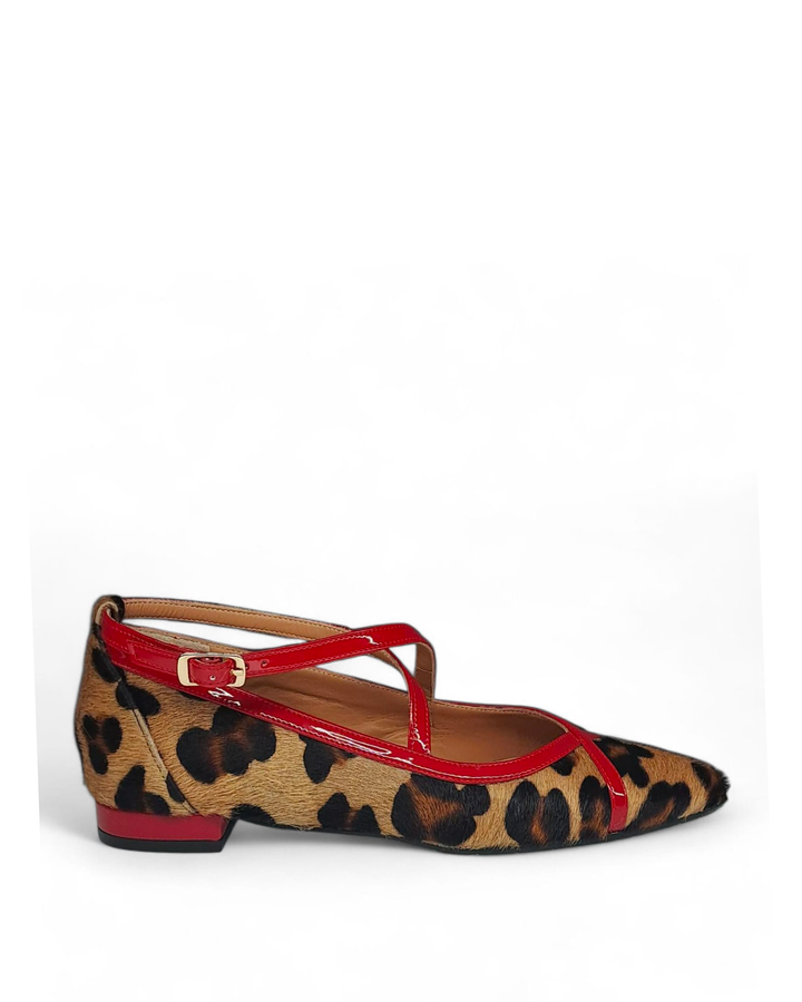 Ballerina  Cortina  Cavallino Leopard / Rosso