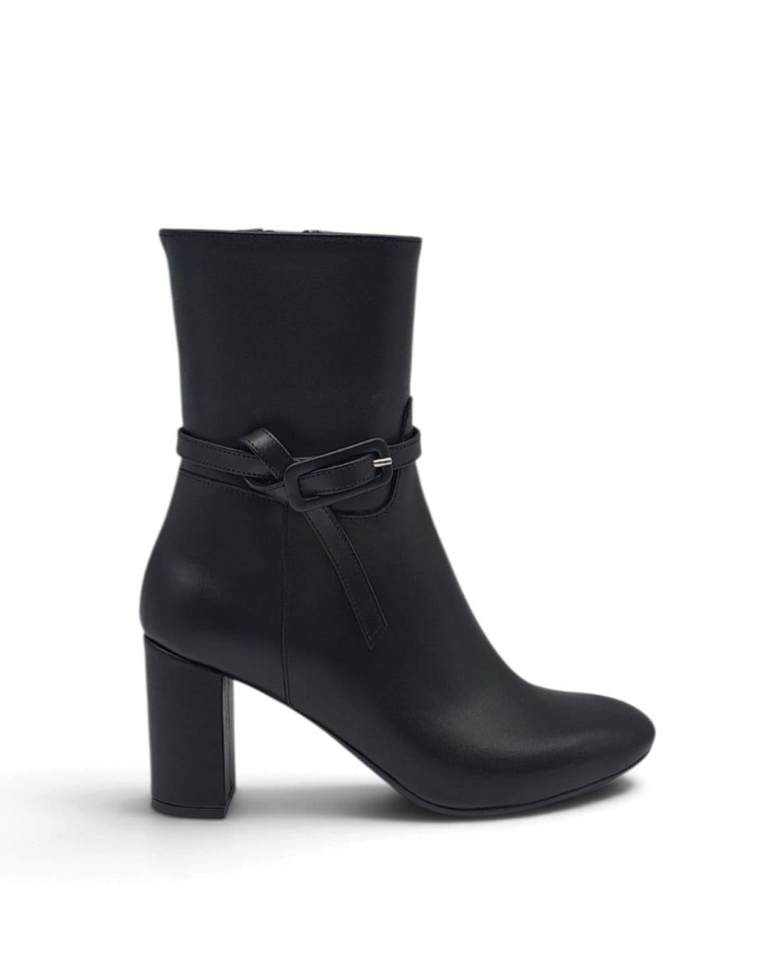 Black Buckle Ankle Boot