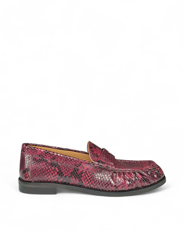 Mocassino Diana  Pitone Bordeaux