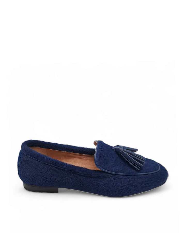Blue Cavallino Moccasin / Blue Nappa Tassels