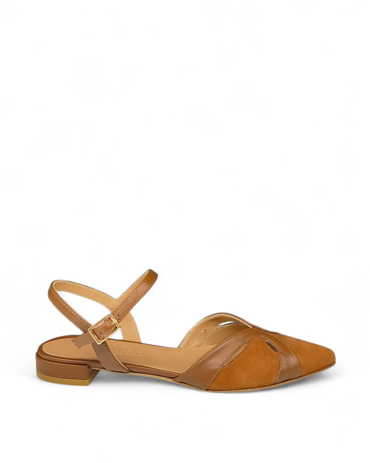 Slingback  Lorella  Camoscio Cuoio