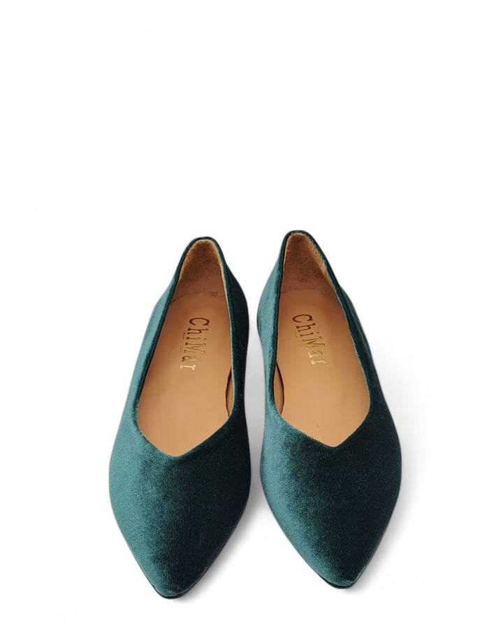 Ballerina V Velluto Verde