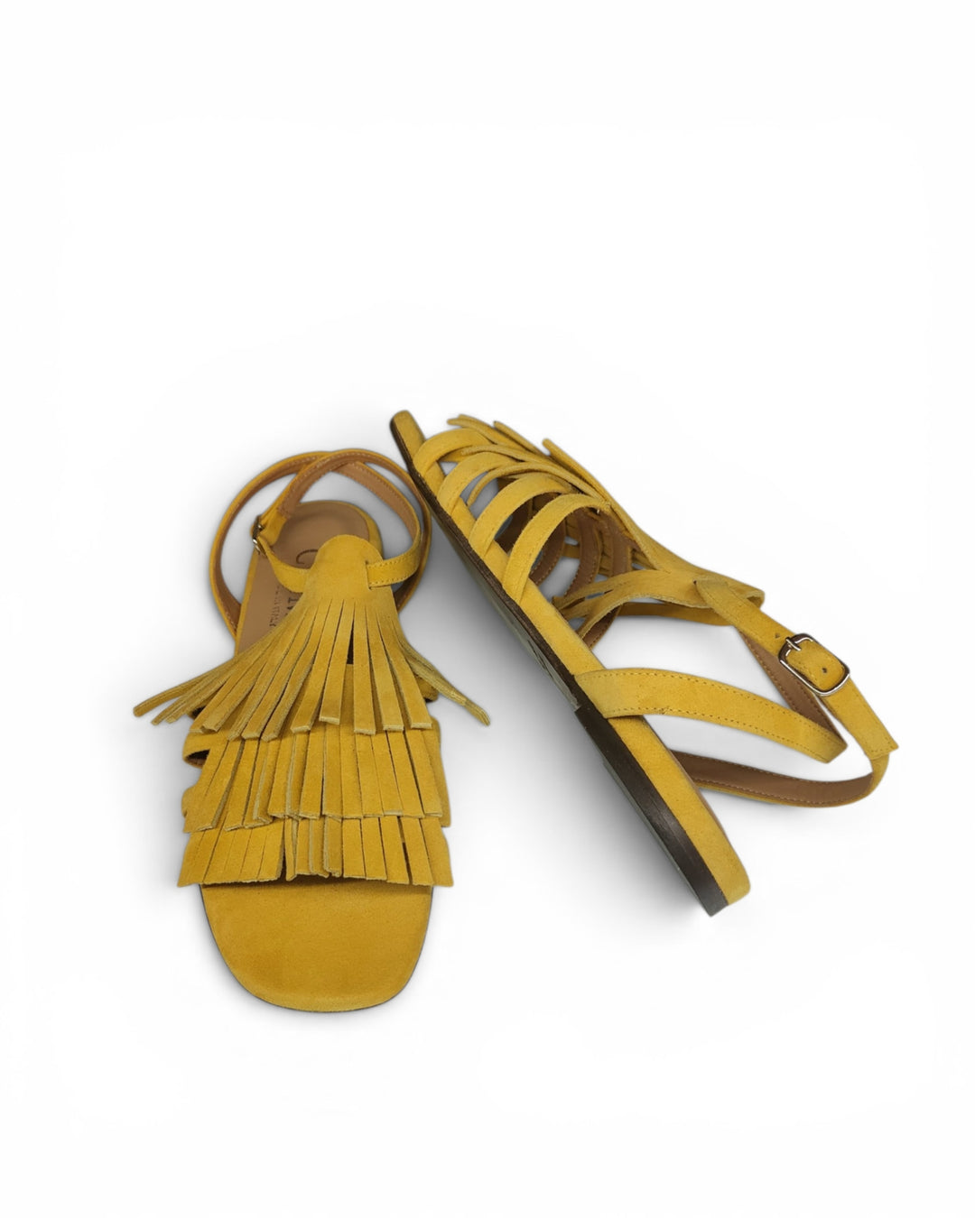 Sandalo Brera Frange Camoscio Giallo