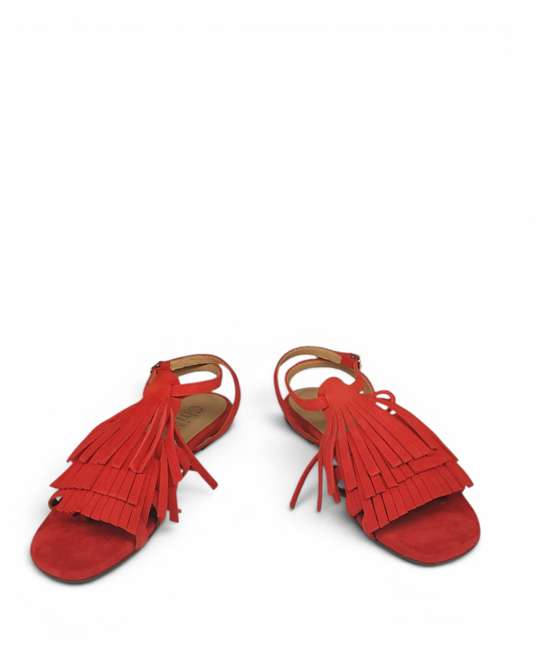 Sandalo Brera Frange Camoscio Rosso