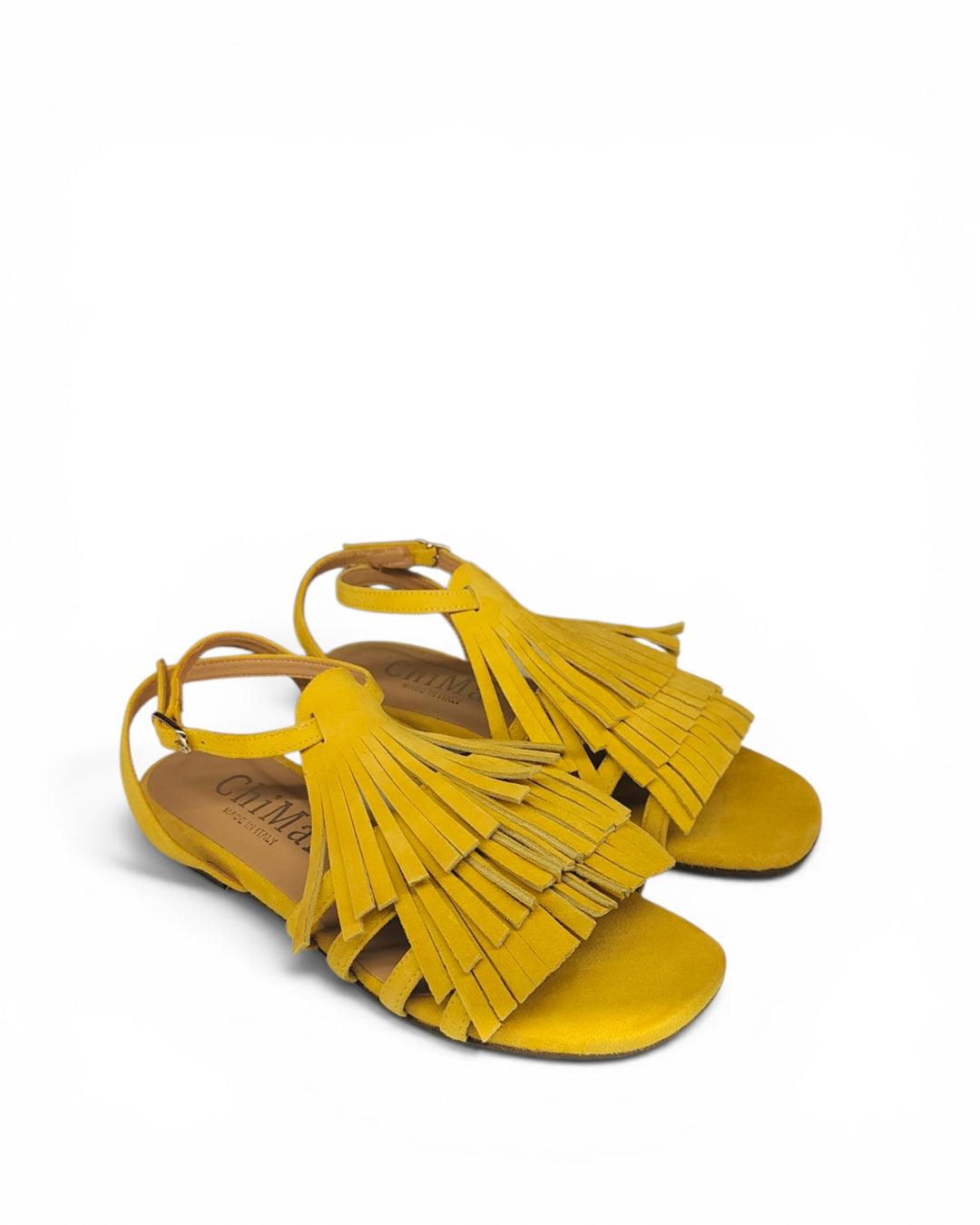 Sandalo Brera Frange Camoscio Giallo