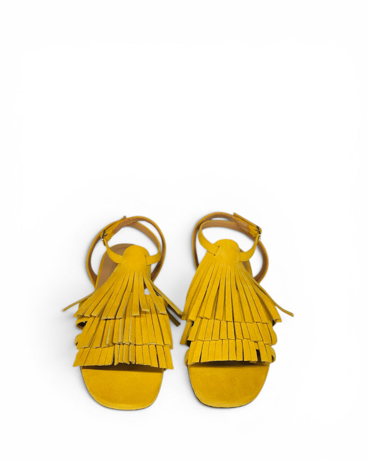 Sandalo Brera Frange Camoscio Giallo