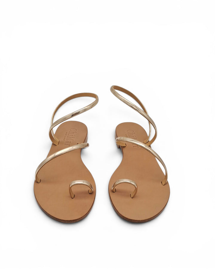 Bronze Laminated Sissi Sandal