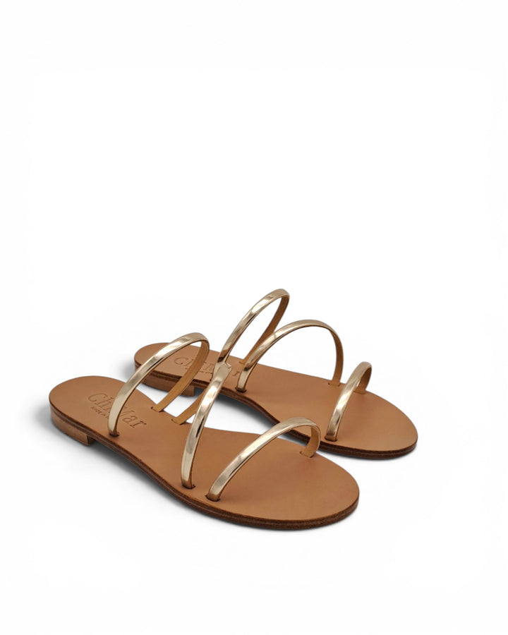 Bronze Laminated Sissi Sandal