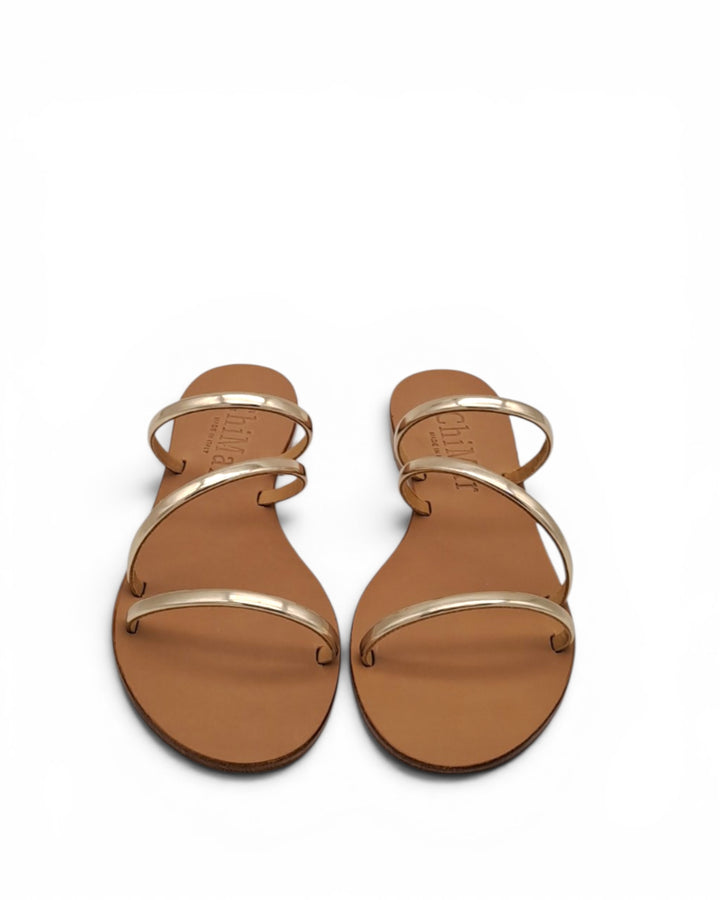 Bronze Laminated Sissi Sandal