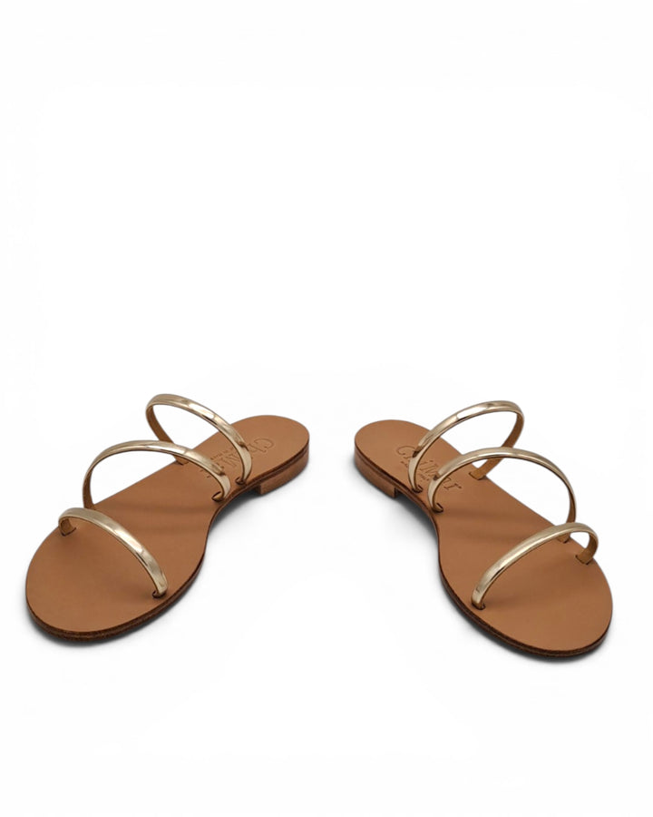 Bronze Laminated Sissi Sandal