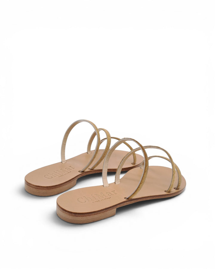 Bronze Laminated Sissi Sandal