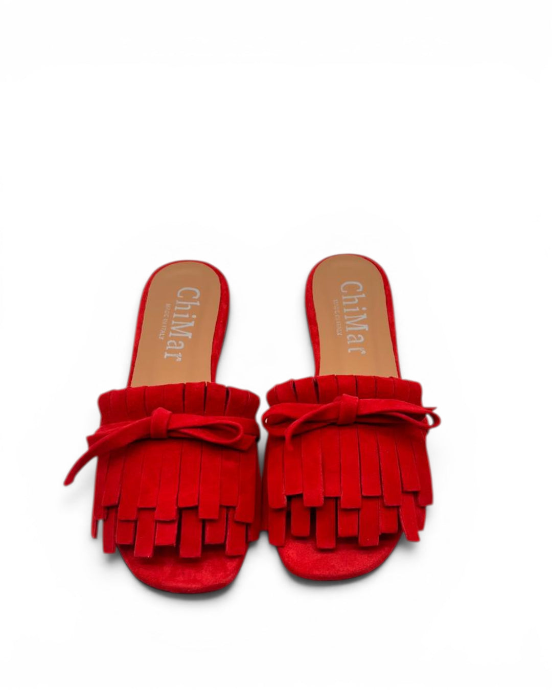 Ciabattina  Pontaccio Frange Camoscio Rosso