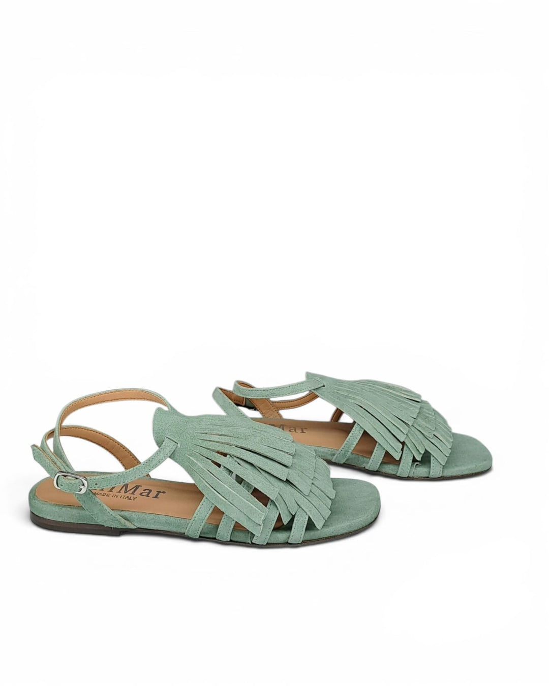 Sandalo Brera Frange Camoscio Mint