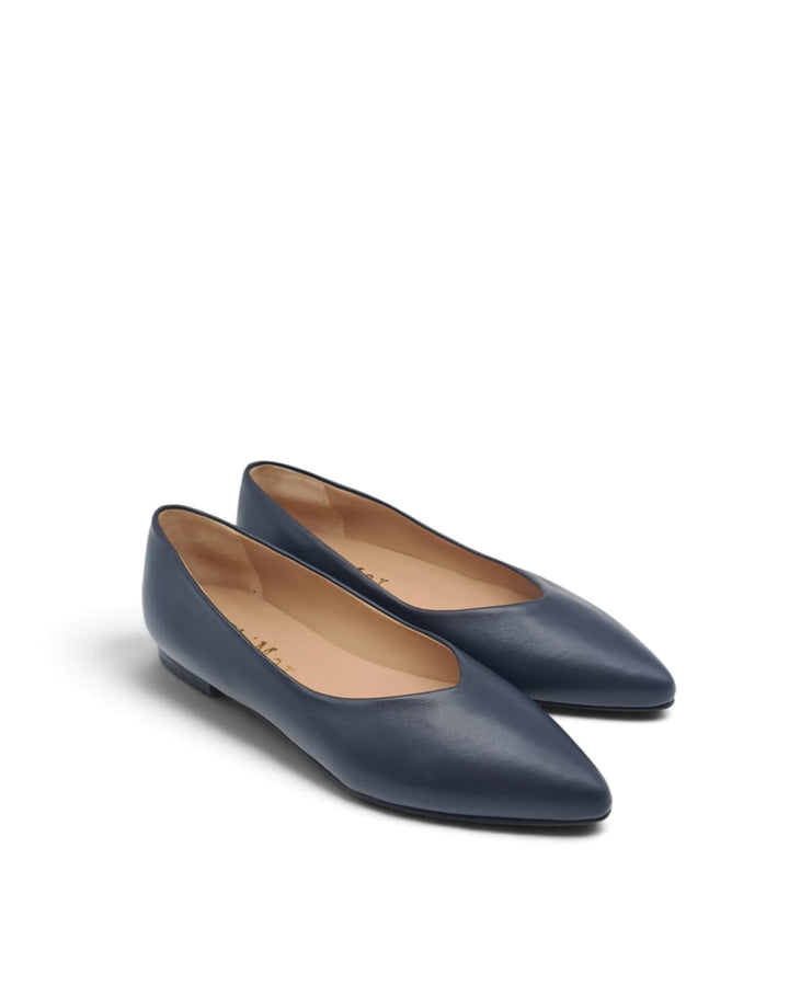 Ballerina V Nappa Blu