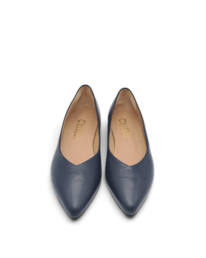 Ballerina V Nappa Blu