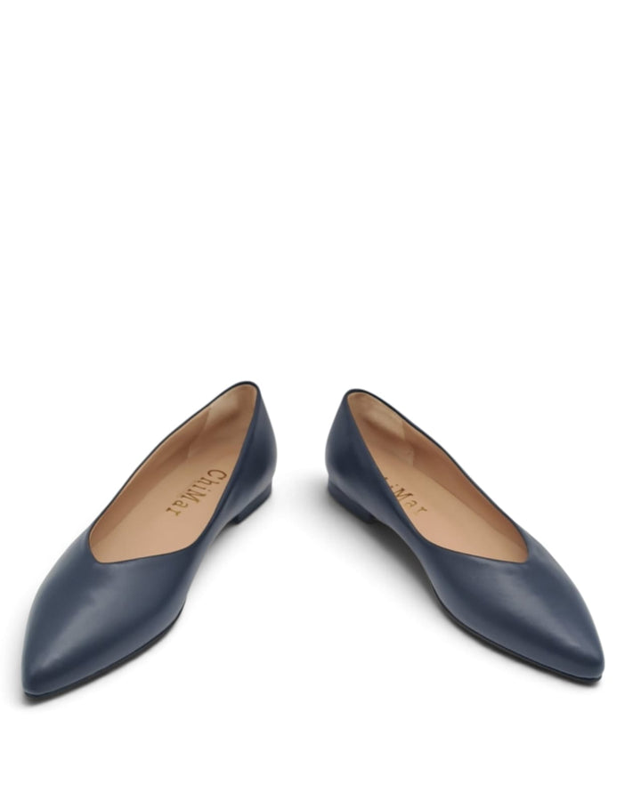 Ballerina V Nappa Blu