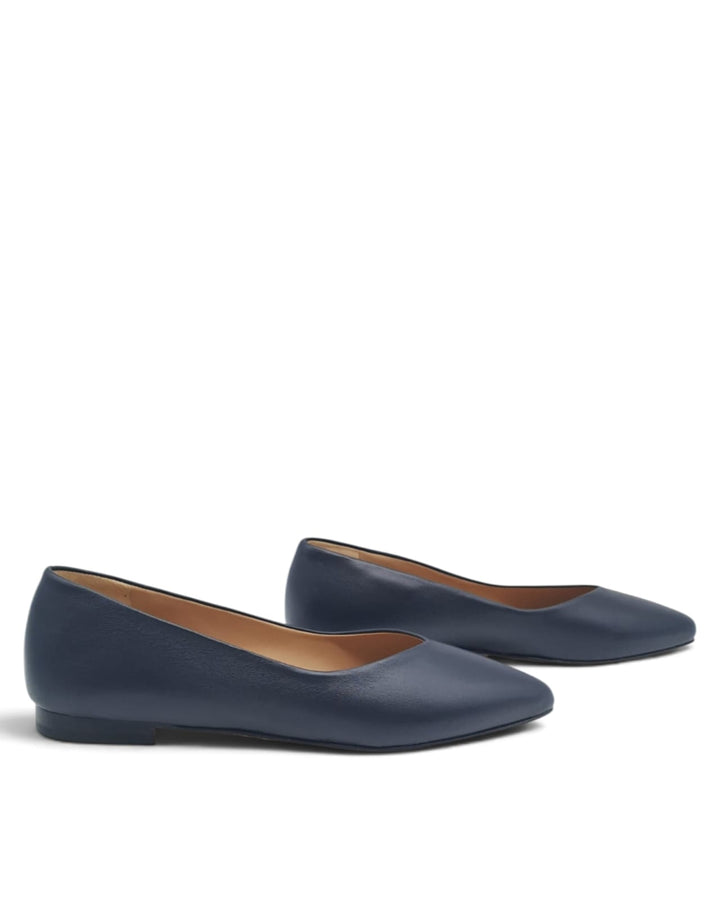 Ballerina V Nappa Blu