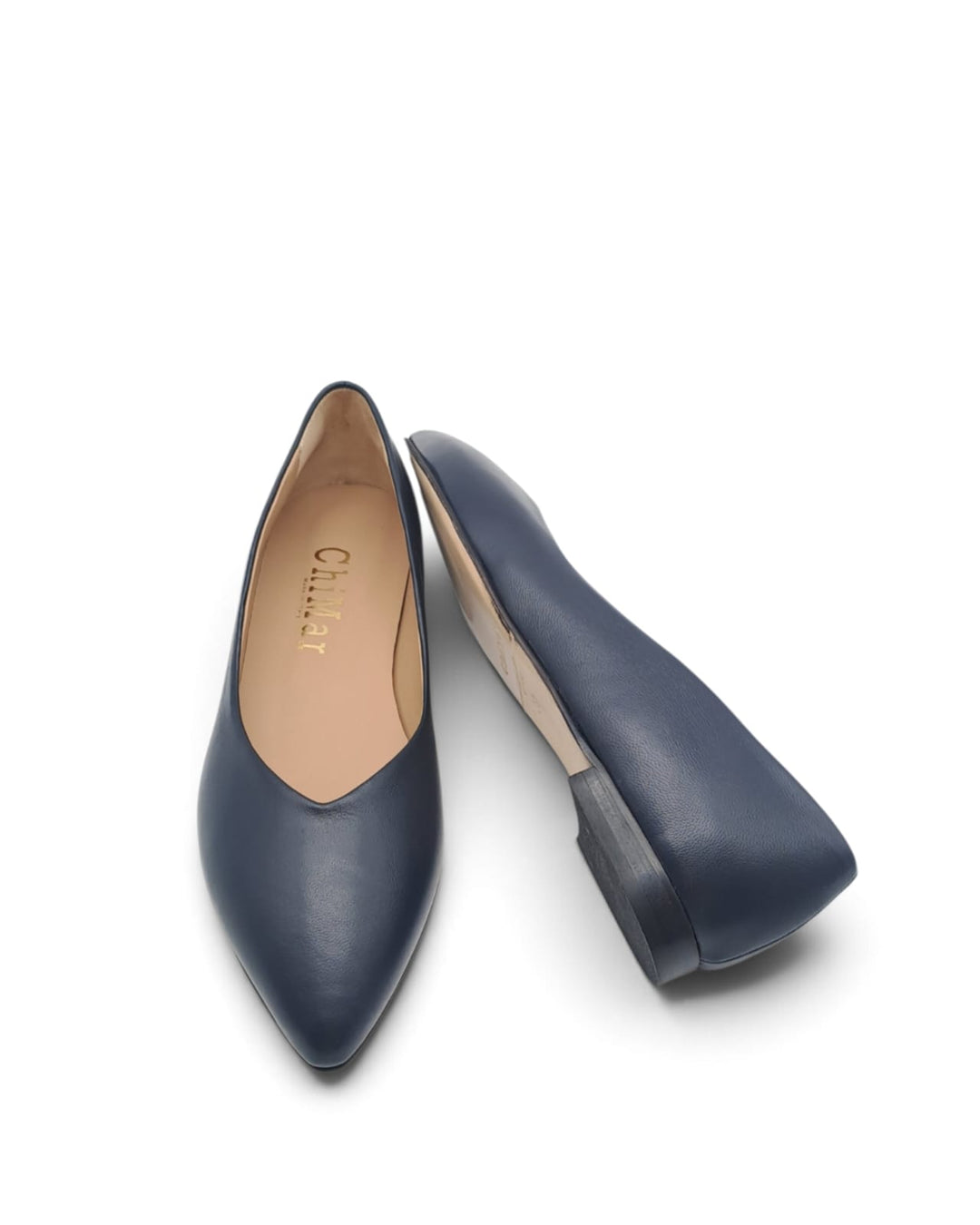 Ballerina V Nappa Blu