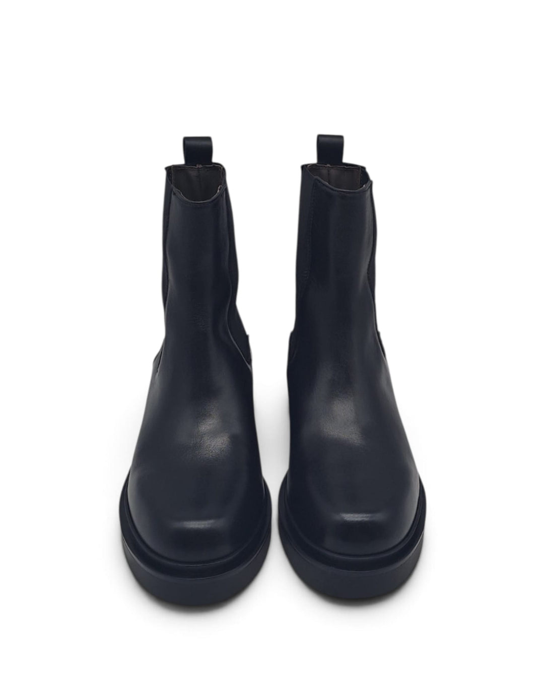 Black Calfskin Combat Boots