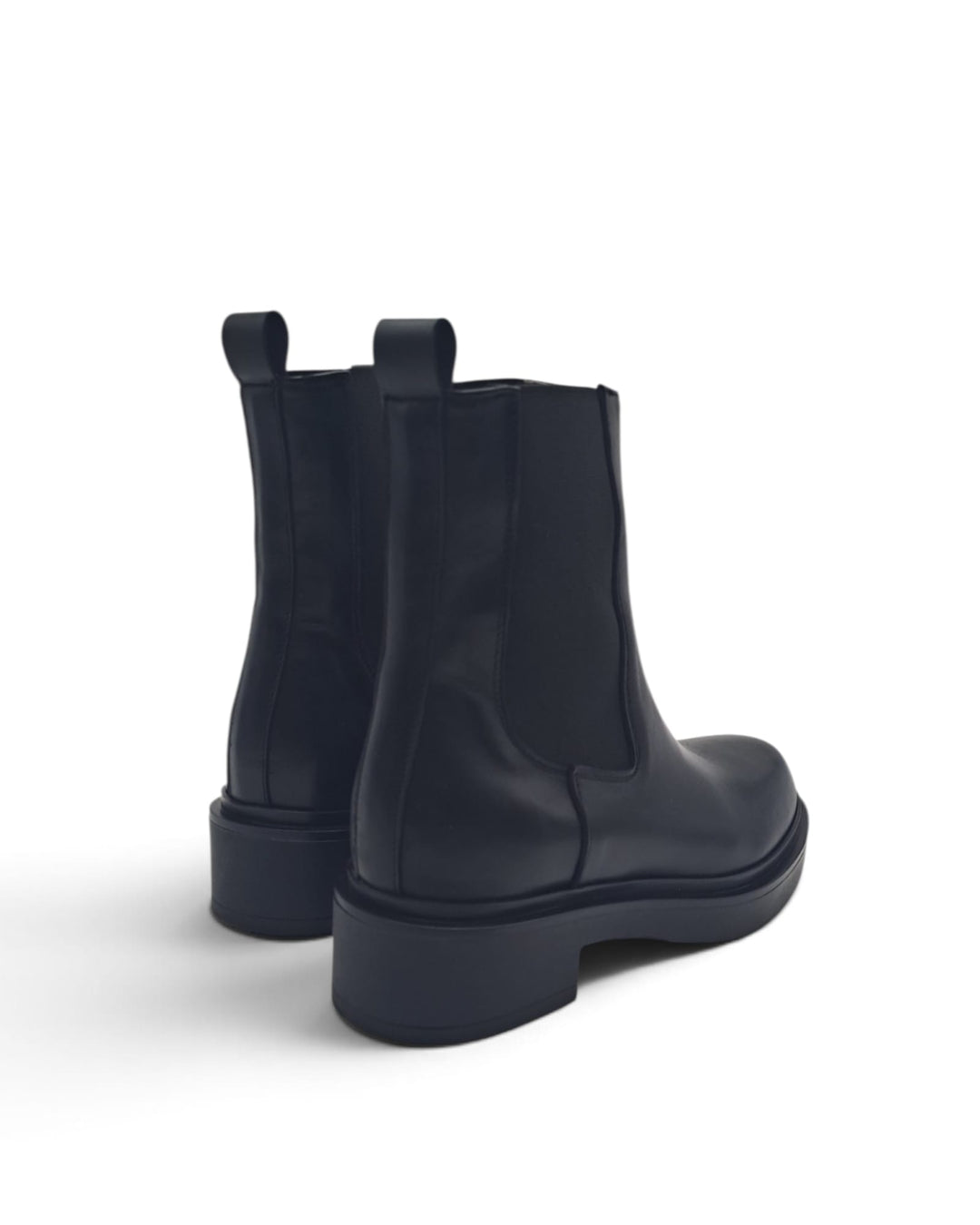 Black Calfskin Combat Boots