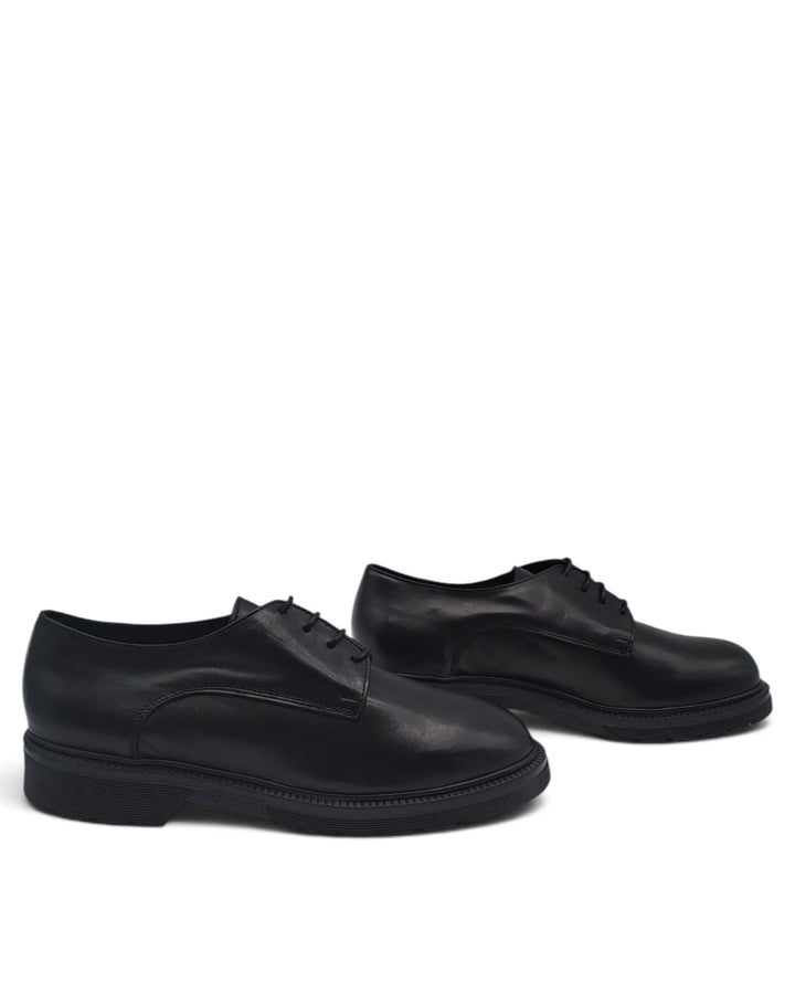 Stringate Emilia Pelle Nero