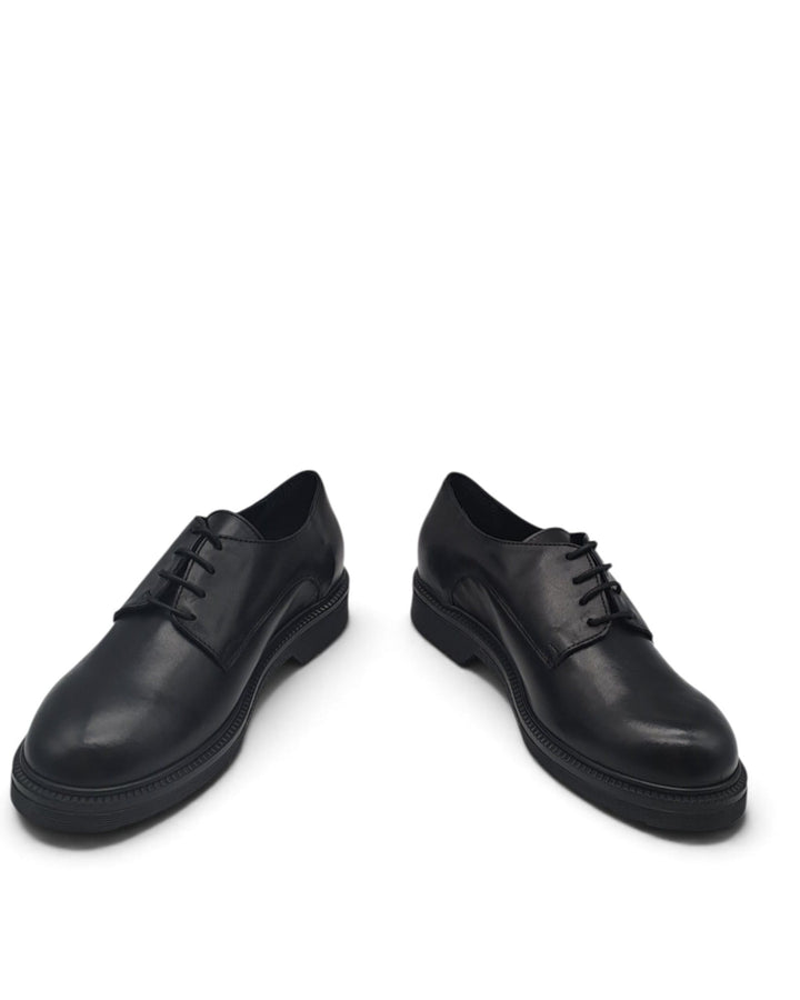 Stringate Emilia Pelle Nero