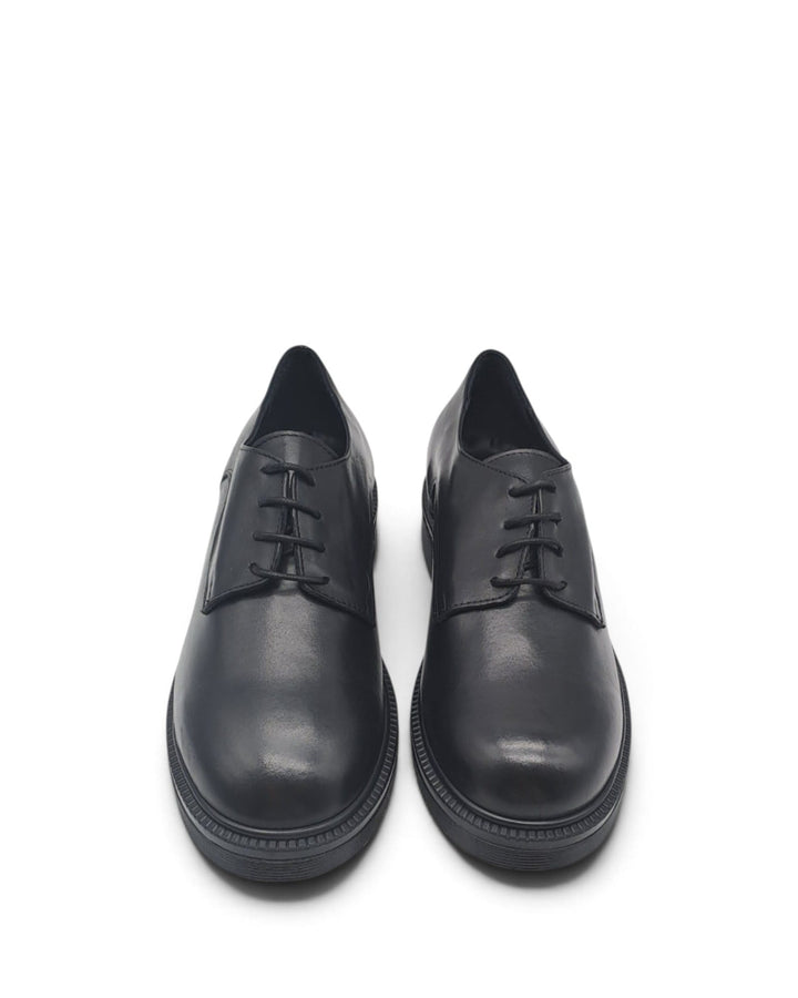 Stringate Emilia Pelle Nero