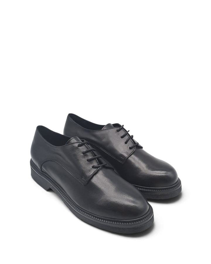 Stringate Emilia Pelle Nero