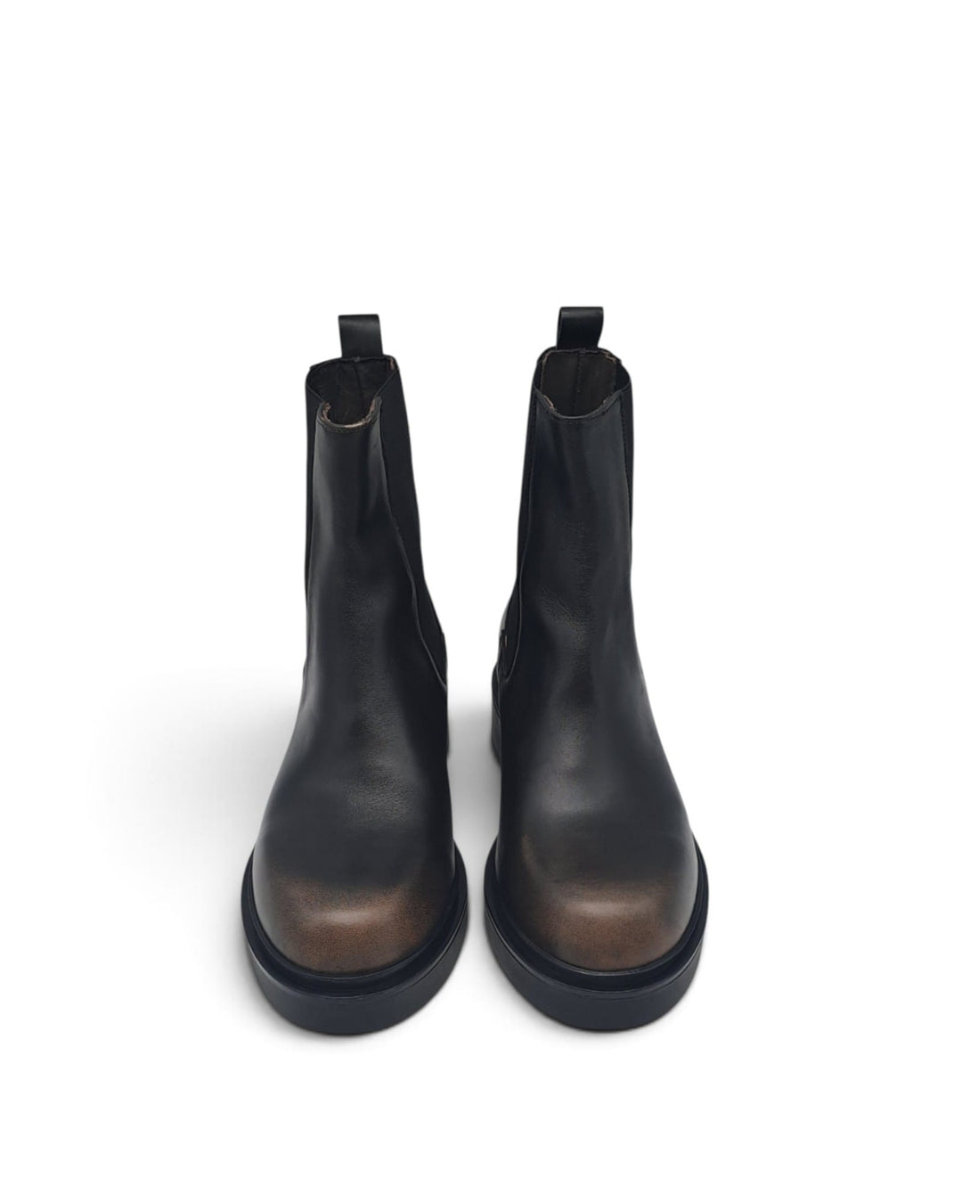 Black Calfskin Combat Boots