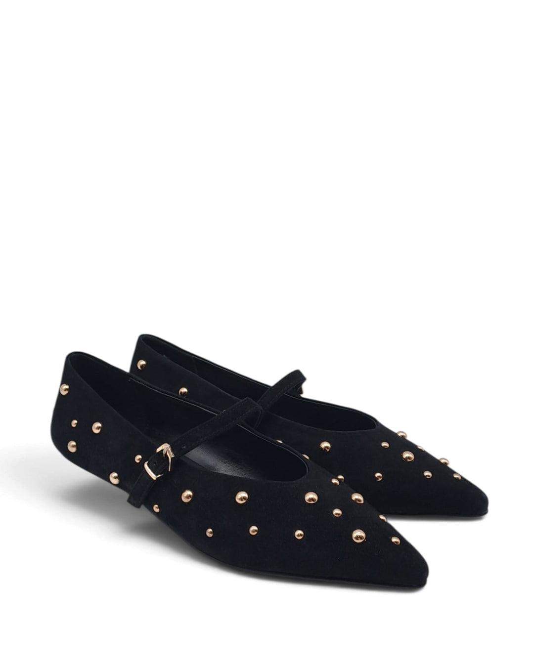 Mary Jane Silvia Black Rhinestone
