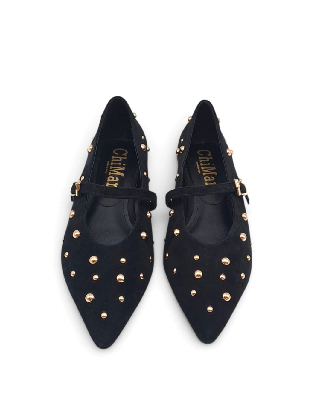Mary Jane Silvia Black Rhinestone