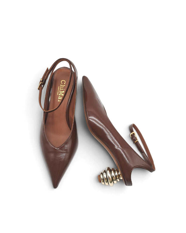 Slingback Flora  Naplak Cacao
