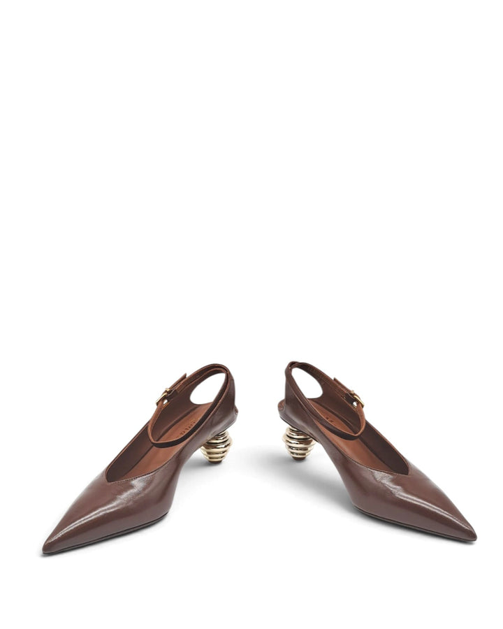 Slingback Flora  Naplak Cacao