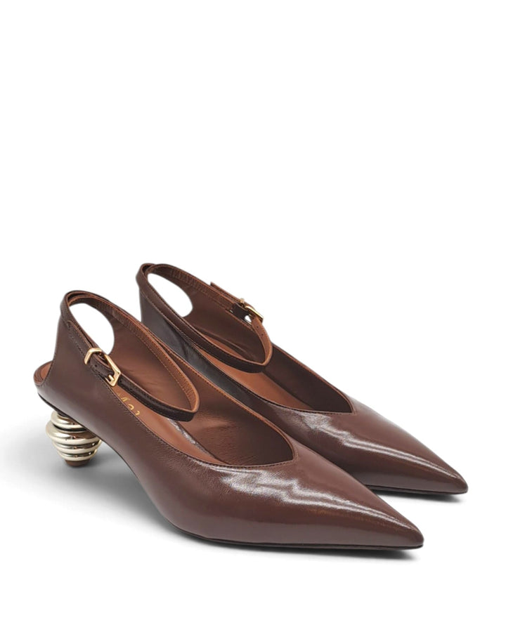 Slingback Flora  Naplak Cacao