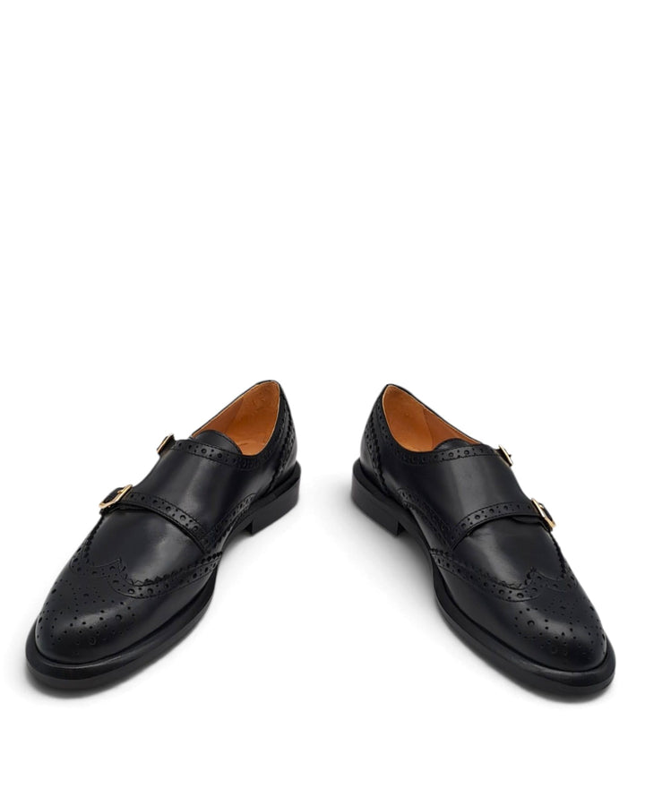 Mocassino Paris Doppia Fibbia Vitello  Nero