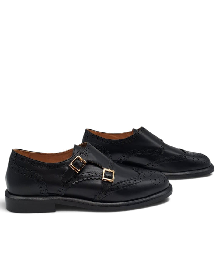 Mocassino Paris Doppia Fibbia Vitello  Nero