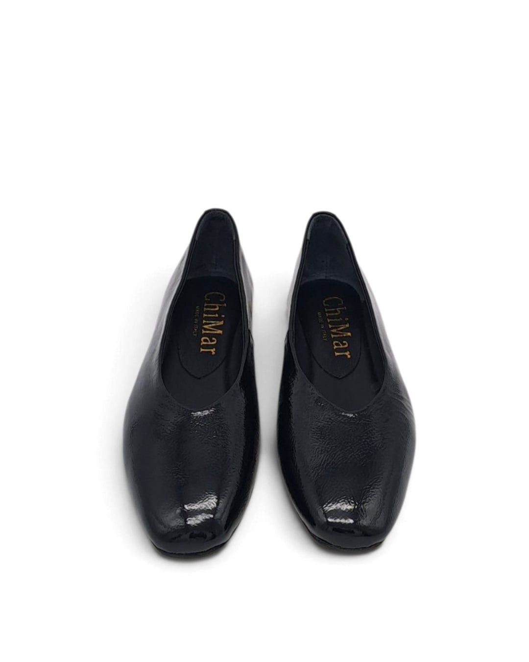 Burgundy velvet V-shaped ballerina